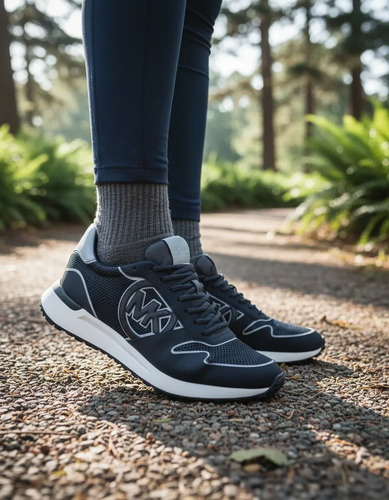 Sneaker Michael Kors Dax Trainer Azul Mk Hombre Alta Calidad Gamuza Comodos Originales | Meses sin interés