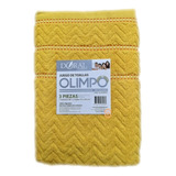 Juego Toallas 3 Piezas Jacquard Olimpo Amarillo - Shopyclick