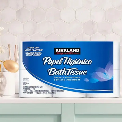 6 Rollos De Papel Sanitario Kirkland Signature 380 Hojas C\u002Fu | MercadoLibre