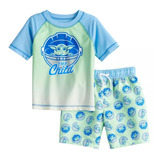 Traje De Baño Para Niño De Baby Yoda Short Y Rashguard