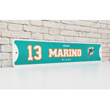 Cuadro Dan Marino Dolphins Miami Nfl Letrero De Metal