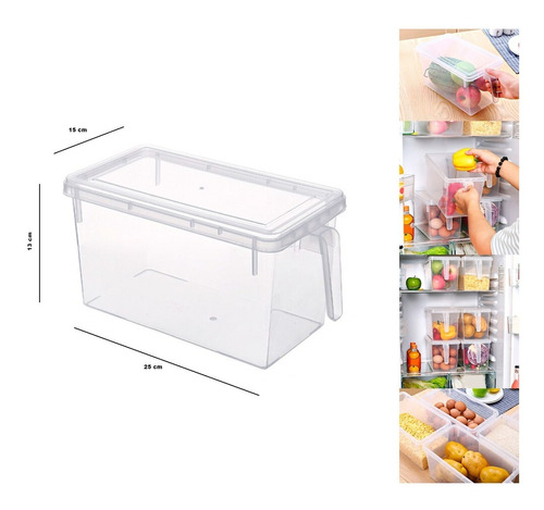 Caja Organizadora Refrigerador Con Tapa Y Mango - Dispensa