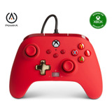 Control Con Cable Para Xbox Serie X Y S Color Rojo Powera