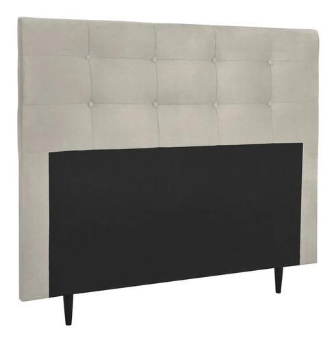 Mesa De Cabeceira Estofada Para Cama Box Casal 138cm Com Pés