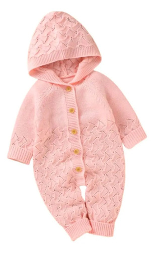 Mameluco Tejido Con Capucha Para Bebe Niña Nuevo Importado