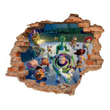 Vinil Decorativo Toy Story Sticker Muro Roto Woody Buzz