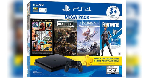 !super Promoción! Ps4 Slim 1tb+control Y Respectivos Cables