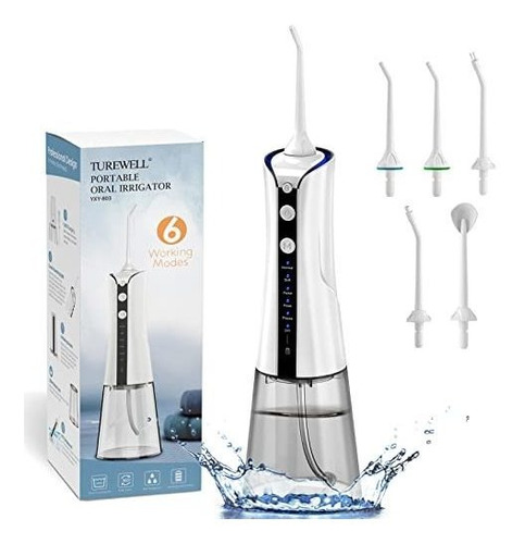 Turewell Hilo Dental De Agua Inalámbrico, Limpiador De Dient