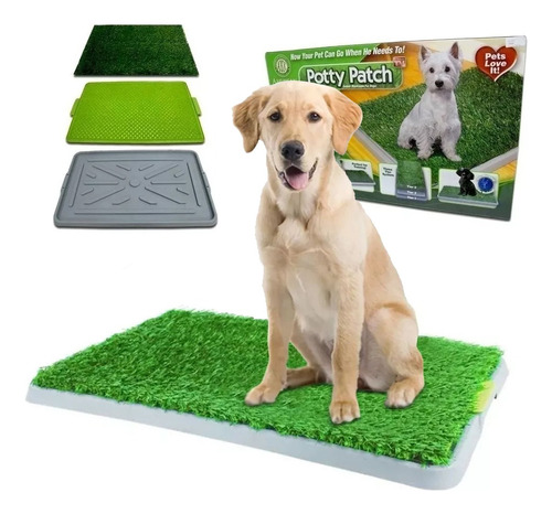 Tapete Sanitario Grass Entrenador Perro Green Carpet 68×42cm
