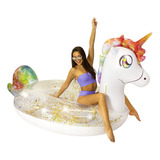 Poolcandy Balsa Gigante De Unicornio Con Purpurina Para Pla.