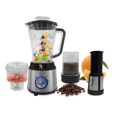 Licuadora 1.8l 4en1 Con Molinillo Cafe Y Moledor Carne 800w Color Plateado | Envío gratis