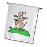 3drose Fl_103870_1 Dibujos Animados Billy Goat Garden Flag, 