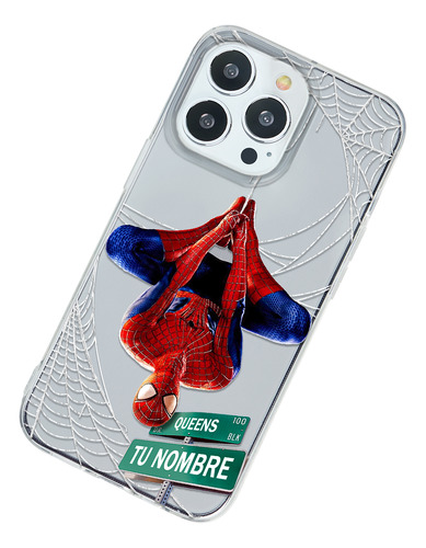 Funda Para iPhone Spiderman Personalizado Tu Nombre