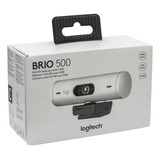Webcam Camara Web Logitech Brio 500 Full Hd 1080p Blanco Color Blanco Crudo