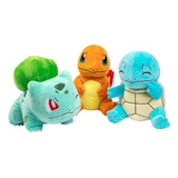 Pokémon Plush Starter 3 Pack - Charmander, Squirtle Bulbasau