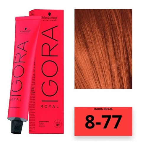 Kit Tinte Schwarzkopf Professional  Igora Royal Reds Tono 8-77 Para Cabello