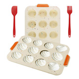 Forma Antiaderente De Silicone Para Muffins, Pacote Com 2 Un