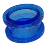 Piercing Alargador Acrílico Tamanho 16mm Azul Transparente