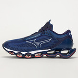 Tênis Masculino Mizuno Wave Prophecy 12 Cor Azul-escuro/branco - Adulto 40 Br