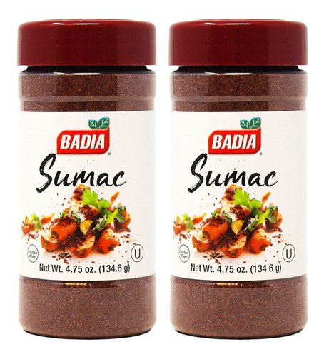 2 Sumac Badia 134.6gr Zumaque O Somaque Árabe Turco Libanesa