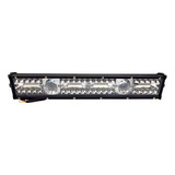 Barra Rectangular 82 Led 2 Lupas Blanco/ambar Estrobo Pza