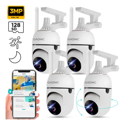 Kit x4 Cámaras de Seguridad Gadnic SX9 IP Motorizada P2P FHD Visión Nocturna | Envío gratis