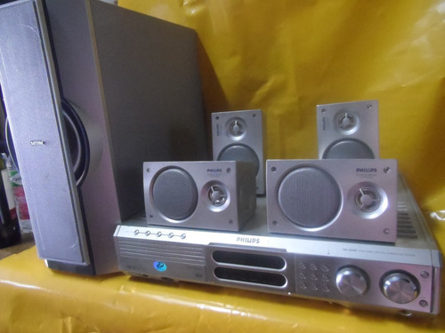 Home Theater Philips Mx-3910d- 5 Dvd + Sub + 4 Cxs - Tudo Ok