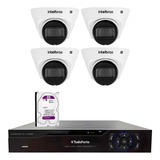 Kit Cftv 4 Câmeras Intelbras Vlp 1230d 30m Dvr 3304 1tb Wd