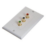 Cmplerca Wall Platecomponent Video 3-rca Chapados En Oro Con