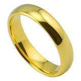 Aliança 4mm Banhada Ouro 18k Tradicional Tungstênio Avulsa