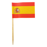 Espeto Bandeira Espanha Decoração 100 Un Eventos Petisco Bar