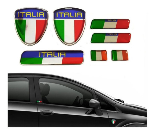 Adesivos Resinado Escudo Placa Coluna Itália Para Fiat 20275
