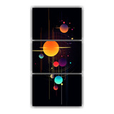 120x240cm Cuadro Abstracto Solar Con Círculos De Colores