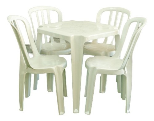 Conjunto De Mesa E Cadeiras Bistrô Branco Preto Cinza