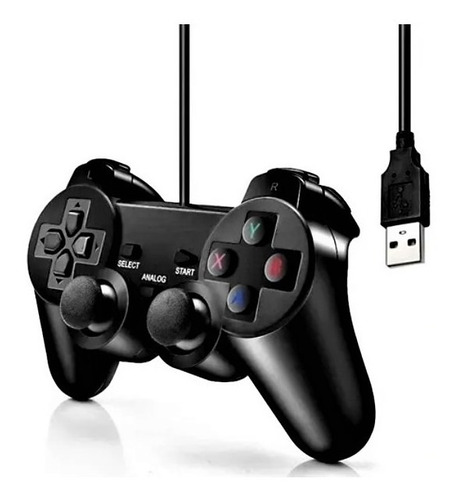 Controle P/ Ps2 Pc (joystic Usb Dual Shock Analógico).