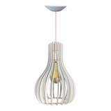 2 Luminárias Pendente Lustre Mdf 40cm Área Churrasco/cozinha