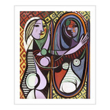 Lamina Fine Art Mujer Frente Al Espejo Picasso 40x50 M Y C 