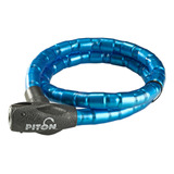 Candado Linga Piton Bici 1,5mts 2 Llaves 100% Legitima Azul