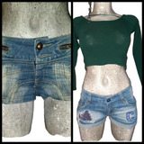 Duo Short Mezclilla C & A + Blusa Crop Top Pull And Bear 