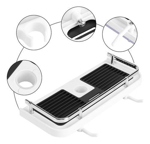 Estantería Organizadora Para Barras De Ducha Abs, Práctico S