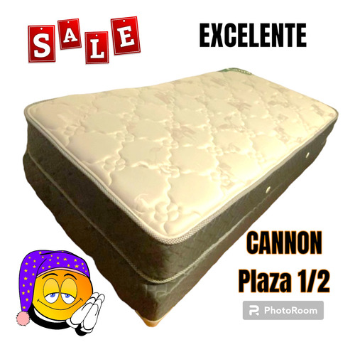 Sommier Cannon Resortes 1 1/2 Plaza 190cmx100cm Excelente !!