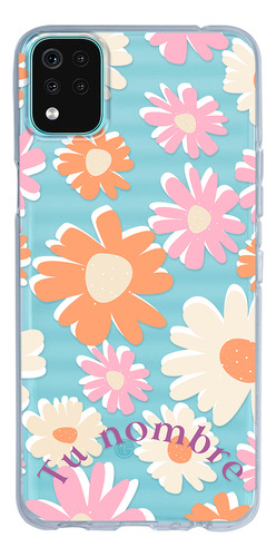 Funda Para LG Para Mujer Flores Margaritas Tu Nombre