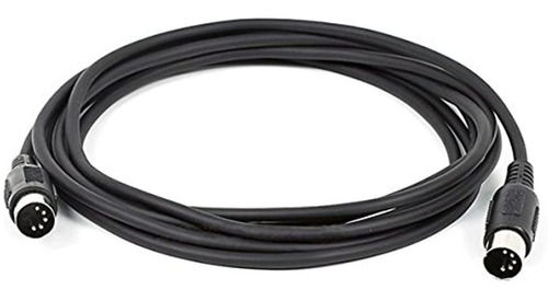 Monoprice - Cable Midi De 10 Pies, Color Negro Con Llave De 