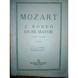 Partitura Mozart 2 Rondó En Re Mayor Para Piano Ricordi
