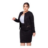 Conjunto Outono/inverno Blazer +saia Lápis Social Evangélico