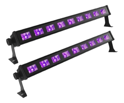 Pack X2 Luz Ultravioleta Fiesta Fluor Barra Led Luz Uv Negra