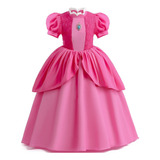 Vestido Princess Peach Para Niña  Fiesta De Cumpleaños  Ropa