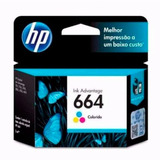 Cartucho De Tinta Hp F6v28al 664 Tricolor