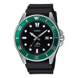 Reloj Casio Mdv-106b Marlín Con Bisel Giratorio Verde Hulk