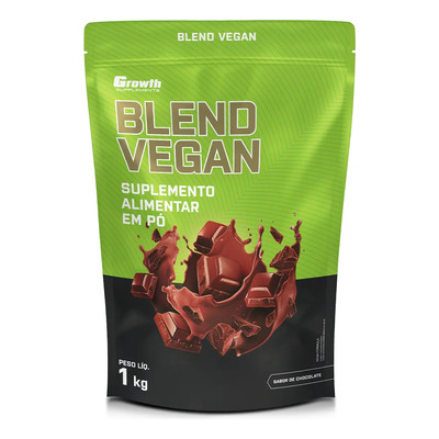 Blend Vegan (Proteína vegana) 1kg Growth Supplements - Sabor Chocolate | Frete grátis